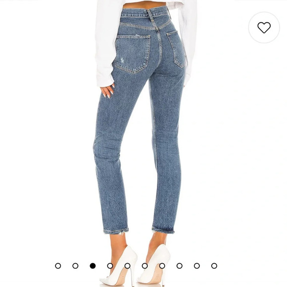 Agolde Riley High Rise Straight Crop - Picture 3 of 14